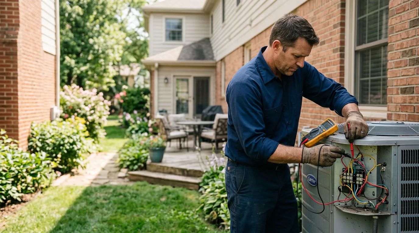 HVAC technician working near Upton, WY